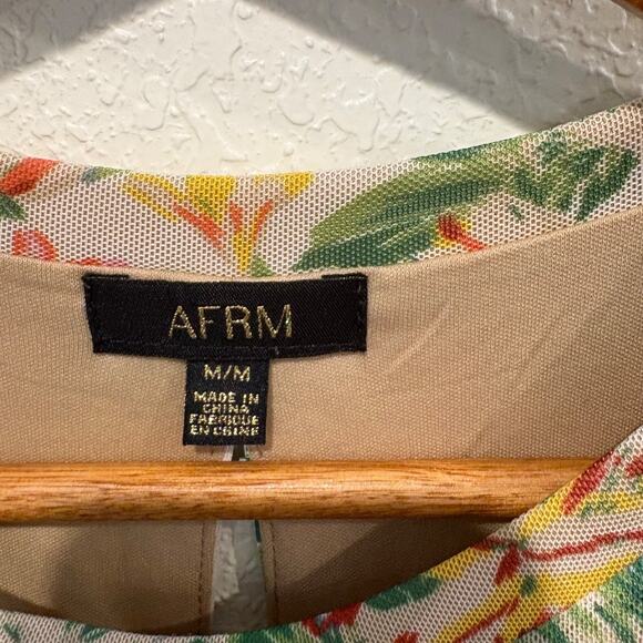 Revolve AFRM Spring Jardin Floral Dress Women's Medium Tiered Long Sleeve - Picture 6 of 8